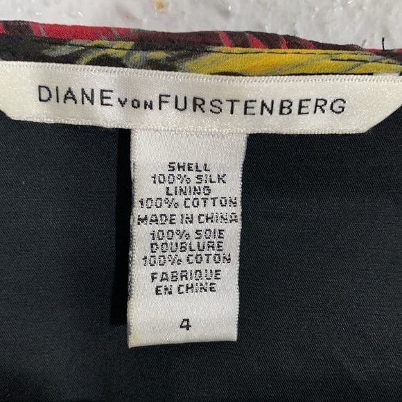 Diane Von Furstenberg Erosa Multicolor Silk Short Cocktail Dress size 4 - Picture 7 of 11